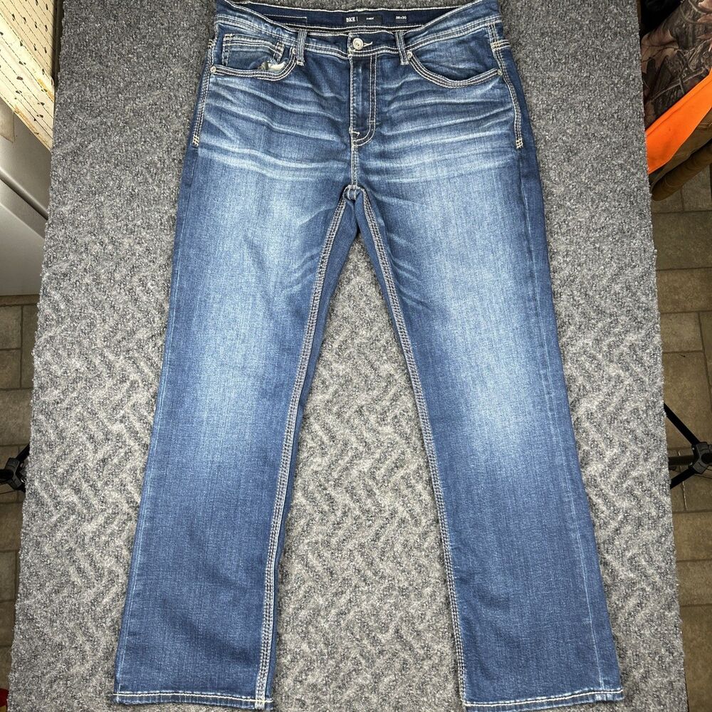 BKE Aiden Jeans Men’s 36x30 Straight Stretch Stitching Dark
